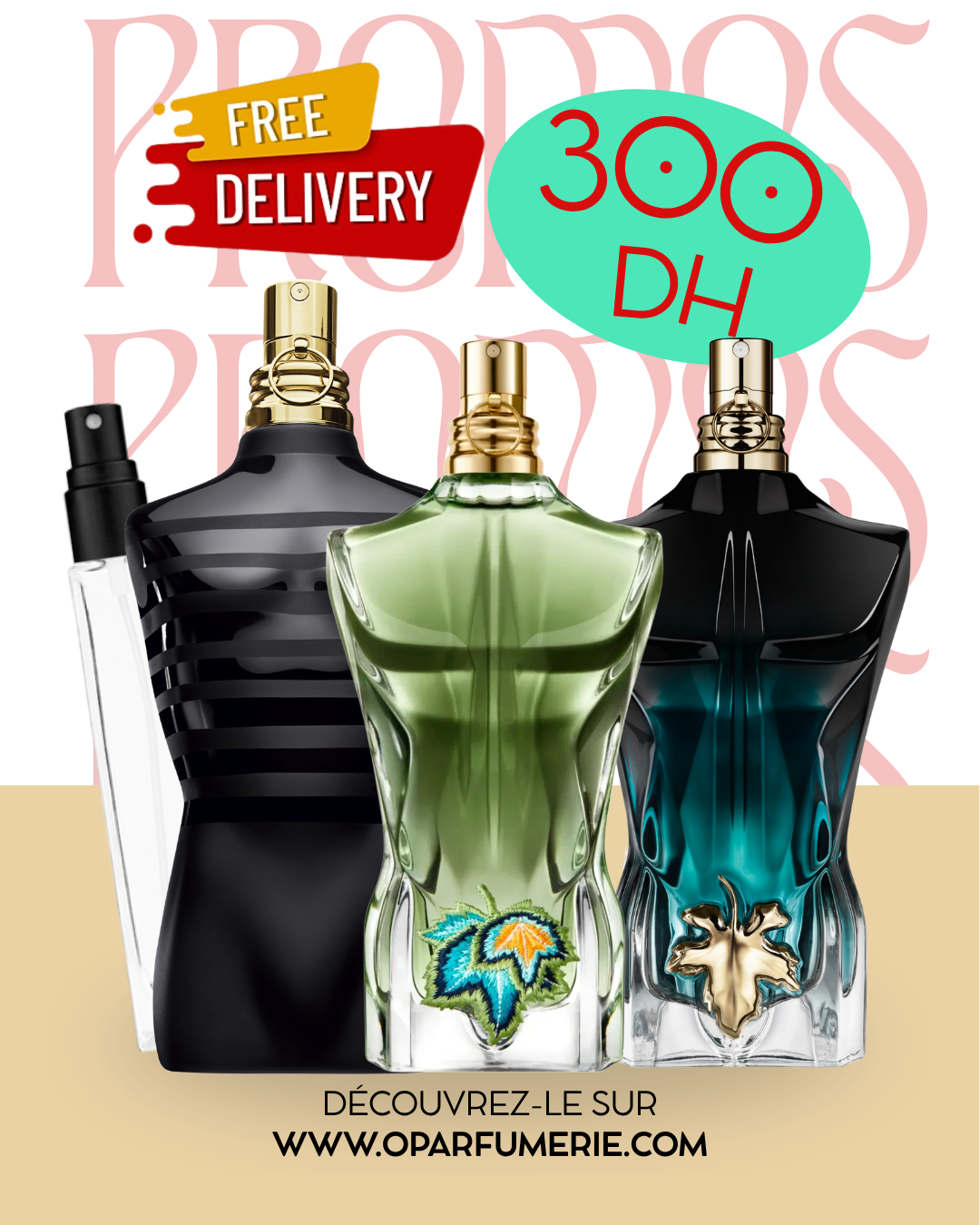 PACK 10ML LE MALE LE PARFUM+LE BEAU LE PARFUM + LE BEAU PARADISE GARDEN