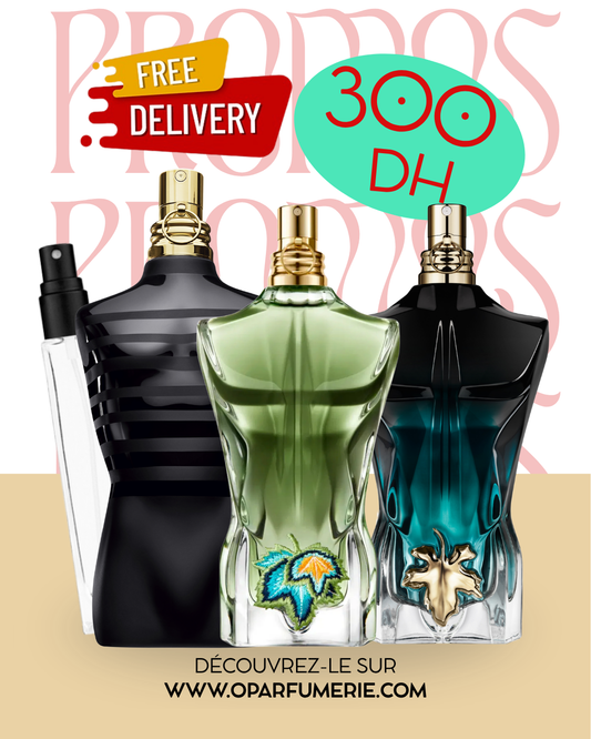 PACK 10ML LE MALE LE PARFUM+LE BEAU LE PARFUM + LE BEAU PARADISE GARDEN