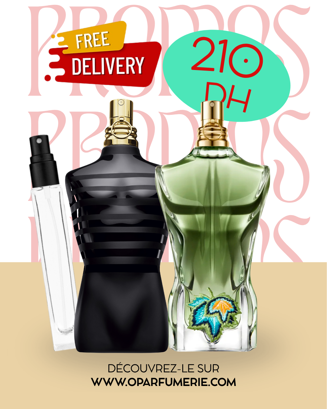 PACK 10ML LE MALE LE PARFUM+ LE BEAU PARADISE GARDEN