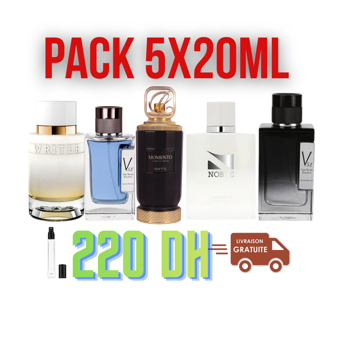 PACK 5x20ML + Livraison gratuite